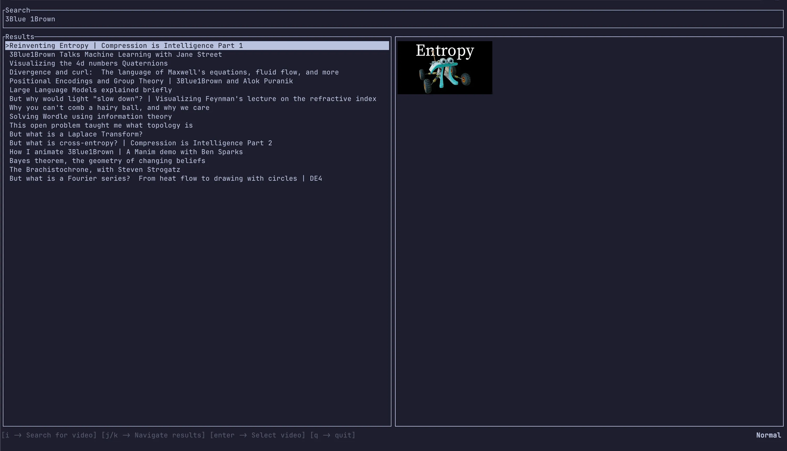screenshot of my application